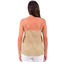 Preeti Creations Plus Size Cotton Camisole for Women (Beige)-thumb1