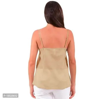 Preeti Creations Plus Size Cotton Camisole for Women (Beige)-thumb2