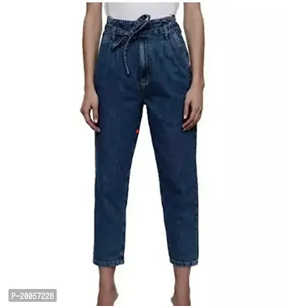 Stylish Blue Denim Nylon Blend  Jeans For Women-thumb0