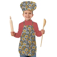 Oasis Home Collection Cotton Printed Pack of 1 Unisex Kids Apron & Chef Cap - Apron 1 + Chef Cap 1-thumb1