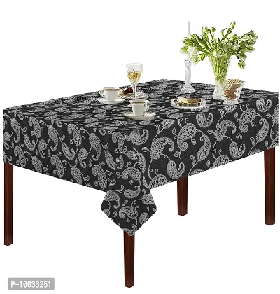 Oasis Home Collection Cotton YD Jacquard 4 Seater Table Cloth - Black Paisley (Pack of 1)