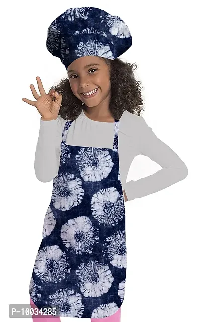 Oasis Home Collection Cotton Printed Unisex Kids Apron & Chef Cap - Pack of 1