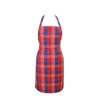 Oasis 100% Cotton Woven Big Checkerd Kitchen Aprons(Pack of 1)(Size:80*65 CM)-thumb3