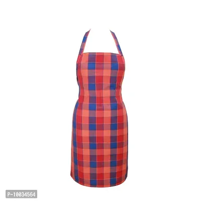 Oasis 100% Cotton Woven Big Checkerd Kitchen Aprons(Pack of 1)(Size:80*65 CM)-thumb4