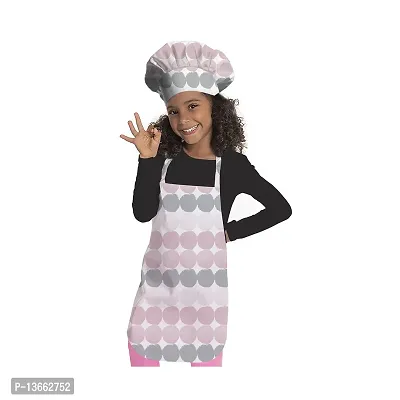 Oasis Home Collections Trendy Printed Unisex Kids Apron And Chef Cap - Pack of  1-thumb0