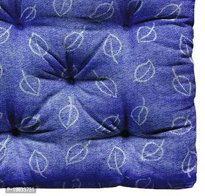 Oasis Home Collection Cotton Shell Filled with Natural Cotton YD Floor Cushion - Blue Jacquard-thumb2