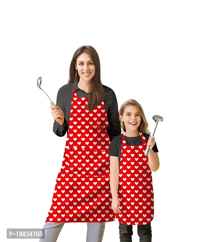 Oasis Home Collection Cotton Printed Parent and Kid Apron Combo set( 1 Parent Apron, 1 Kid Apron) - Pack of 1-thumb0