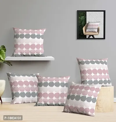 Oasis Home Collection Cotton Printed Cushion Covers ( 40 X 40 cm ) - Pack of 5 (P.Coin)-thumb0