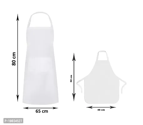 Oasis Home Collection Cotton Parent and Kids Apron Combo set (1- Apron for parent, 1 for Kid ) - Pack of 2 (Black)-thumb2