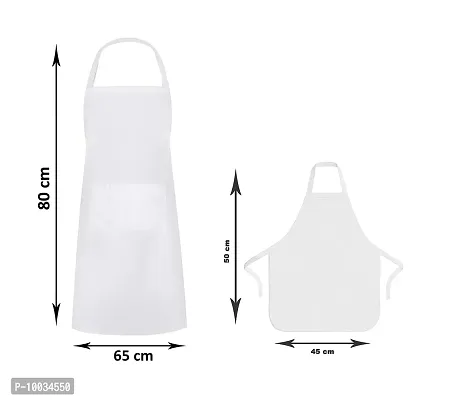 Oasis Home Collection Cotton Parent and Kids Apron Combo set (1- Apron for parent, 1 for Kid ) - Pack of 2 (Light Blue)-thumb2