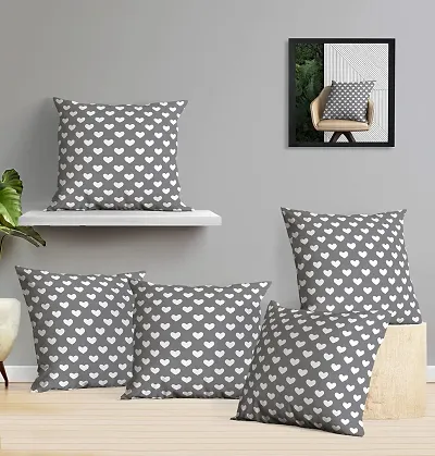 Oasis Home Collection Cotton Printed Cushion Cover(40X40 cm) - Pack of 5