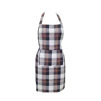 Oasis 100% Cotton Woven Big Checkerd Kitchen Aprons(Pack of 1)(Size:80*65 CM)-thumb3