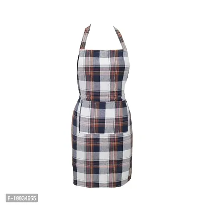 Oasis 100% Cotton Woven Big Checkerd Kitchen Aprons(Pack of 1)(Size:80*65 CM)-thumb4