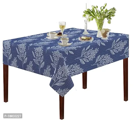 Oasis Home Collection Cotton YD Jacquard 4 Seater Table Cloth - Blue Flower (Pack of 1)