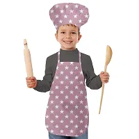 Oasis Cotton Printed Unisex Kids Apron & Chef Cap -(1 Apron & 1 Chef Cap)-thumb1