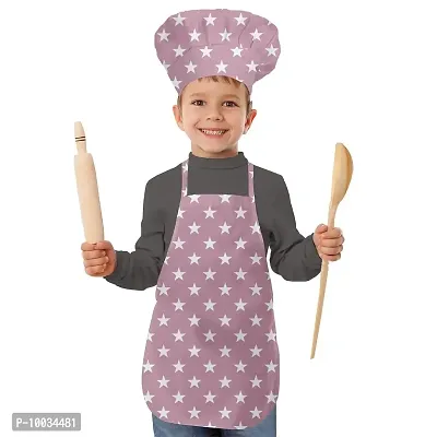 Oasis Cotton Printed Unisex Kids Apron & Chef Cap -(1 Apron & 1 Chef Cap)-thumb2