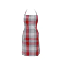 Oasis 100% Cotton Woven Big Checkerd Kitchen Aprons(Pack of 1)(Size:80*65 CM)-thumb3