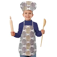 Oasis Home Collection Cotton Printed Unisex Kids Apron & Chef Cap - Pack of 1 (Combo 9)-thumb1