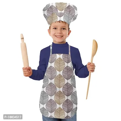 Oasis Home Collection Cotton Printed Unisex Kids Apron & Chef Cap - Pack of 1 (Combo 9)-thumb2