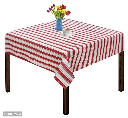 Oasis Home Collection Cotton Yarn Dyed Table Cloth - Red - 2 Seater ( Pack of 1)-thumb0