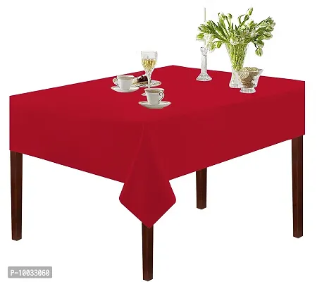 Oasis Home Collection Cotton Solid Table Cloth - 4 Seater - Red