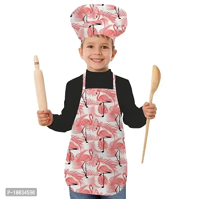 Oasis Home Collection Cotton Printed Pack of 1 Unisex Kids Apron & Chef Cap - Apron 1 + Chef Cap 1-thumb2