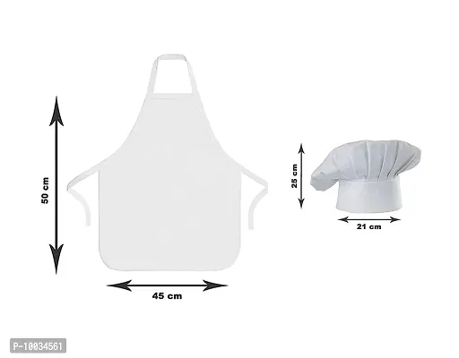 Oasis Home Collection Cotton Printed Unisex Kids Apron & Chef Cap - Pack of 1-thumb3