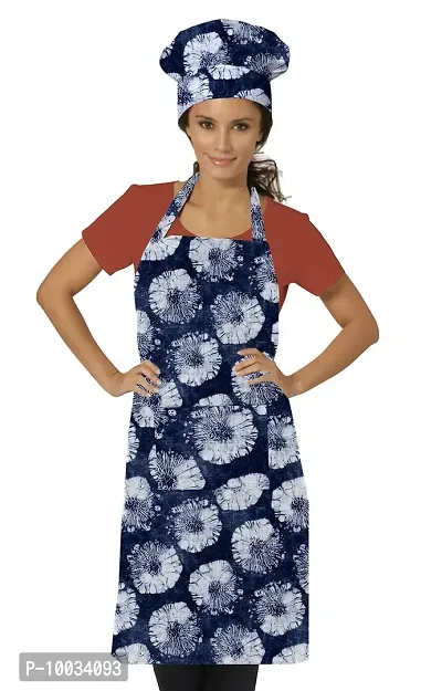 Oasis Home Collection cotton Printed Kitchen Apron with Chef Cap