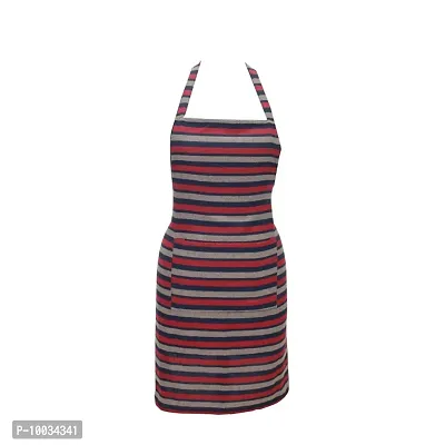 Oasis 100% Cotton Woven Striped Kitchen Aprons(Pack of 1)(Size:80*65 CM)-thumb4