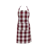 Oasis 100% Cotton Woven Big Checkerd Kitchen Aprons(Pack of 1)(Size:80*65 CM)-thumb3