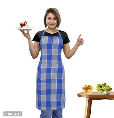 Oasis 100% Cotton Woven Big Checkerd Kitchen Aprons(Pack of 1)(Size:80*65 CM)