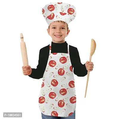 Oasis Home Collection Cotton Printed Unisex Kids Apron & Chef Cap - Pack of 1-thumb2