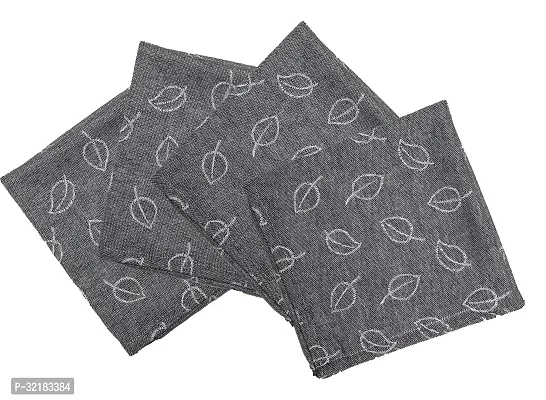 Oasis Home Collection Premium Qaulity Cotton Yarn Dyed Napkins -Grey Jacquard (Pack of 4) Size 16 in x 16 in