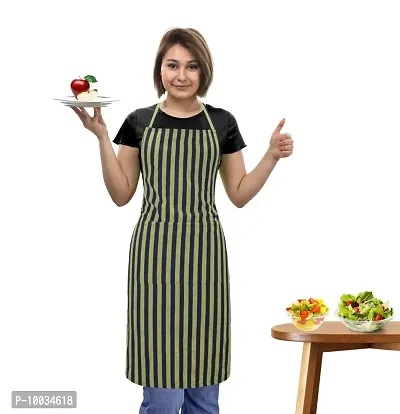 Oasis 100% Cotton Woven Striped Kitchen Aprons(Pack of 1)(Size:80*65 CM)-thumb0