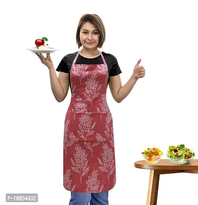 Oasis 100% Cotton Leaf Printed Kitchen Aprons-80cm*65cm(Pack of 1)-thumb0