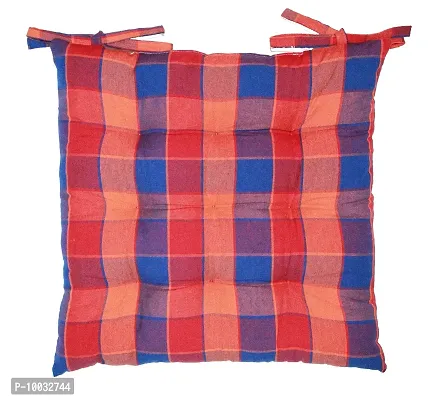 Oasis Home Collection Cotton YD Chair Cushion - Orange & Blue-thumb0