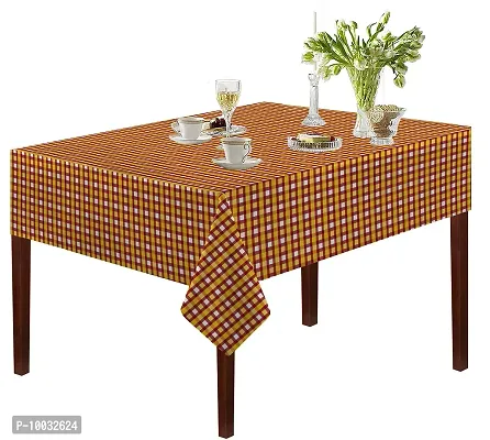 Oasis Home Collection Cotton Yarn Dyed Table Cloth - Yellow & Red - 2 Seater ( Pack of -1 )-thumb0