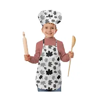 Trendy Printed Unisex Kids Apron And Chef Cap - Pack of  1-thumb1