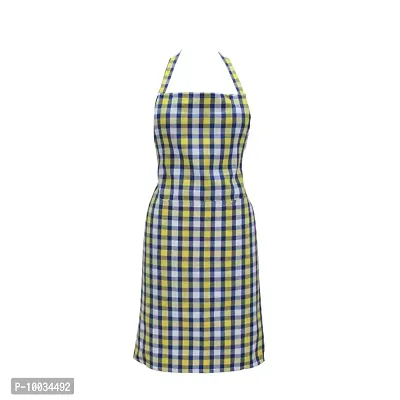 Oasis 100% Cotton Woven Checkerd Kitchen Aprons(Pack of 1)(Size:80*65 CM)-thumb4
