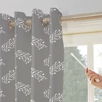 Oasis Home Collection Cotton Printed Eyelet Door Curtain for Home (7 Feet)-thumb1