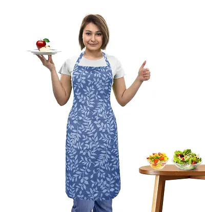 Oasis 100% Cotton Leaf Printed Kitchen Aprons-80cm*65cm(Pack of 1)