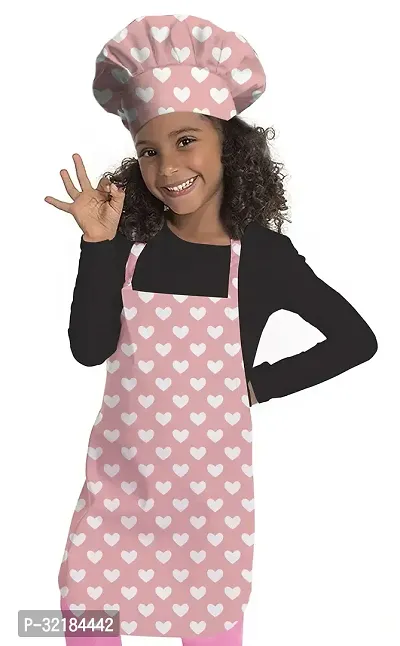 Stylish Cotton Printed Unisex Kids Apron with Chef Cap