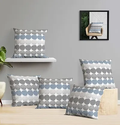 Oasis Home Collection Cotton Printed Cushion Covers ( 40 X 40 cm ) - Pack of 5