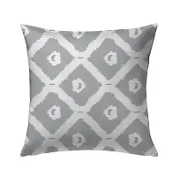 Oasis Home Collection Cotton Printed Cushion Cover (40X40 cm) - Pack of 5 (Grey)-thumb1