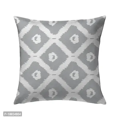 Oasis Home Collection Cotton Printed Cushion Cover (40X40 cm) - Pack of 5 (Grey)-thumb2