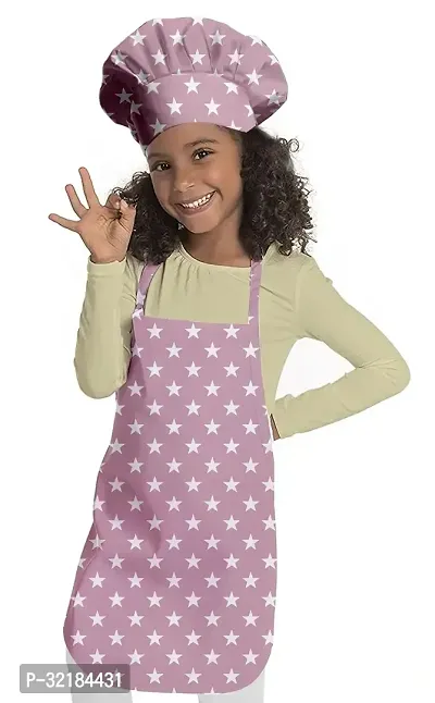 Oasis Cotton Printed Unisex Kids Apron  Chef Cap -(1 Apron  1 Chef Cap) Size Free Size-thumb0