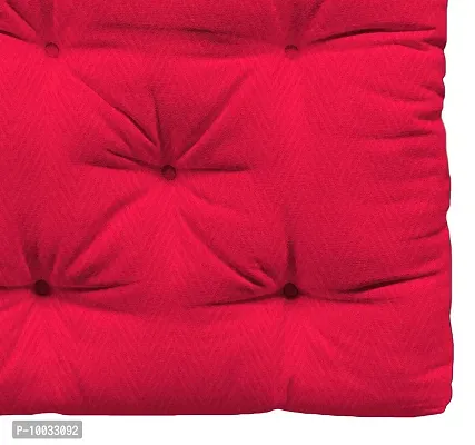 Oasis Home Collections Cotton Box Cushion ( Red, 16 x 16 inch)-thumb2