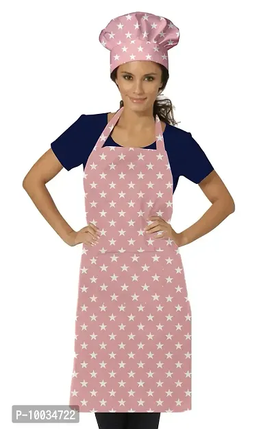 Oasis Home Collection cotton Printed Kitchen Apron with Chef Cap