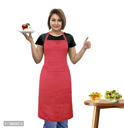 Oasis 100% Cotton Woven Zigzag Kitchen Aprons(Pack of 1)(Size:80*65 CM)