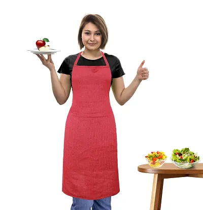Oasis 100% Cotton Woven Zigzag Kitchen Aprons(Pack of 1)(Size:80 * 65 cm)